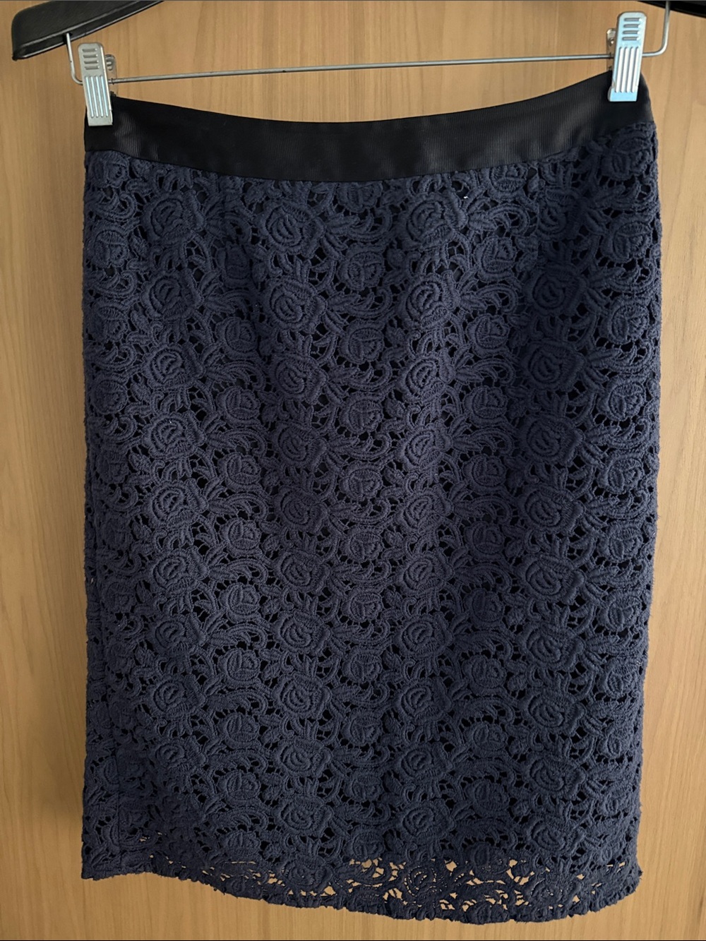 Classiques Entier Navy Lace Pencil Skirt